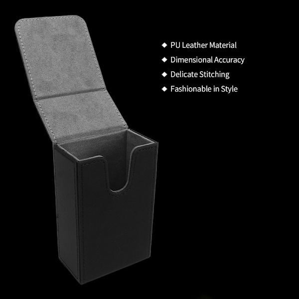 【Lixiang Store】 Stort PU-läderfodral Universellt Tarotkort i Standardstorlek Black