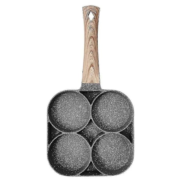 Non-stick Multifunksjonell Eggpanne Kjøkkenutstyr 4 Hull Stekt Egg Burger Panne -