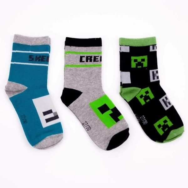 Minecraft Barnstrumpor / Strumpor för Barn - 3-Pack
