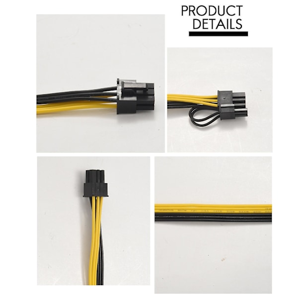 TS-6-nastainen uros - 8(6+2)-nastainen uros PCIe-adapteri virtajohto palvelin PCI-jatkojohto 24 tuumaa (6 kpl)
