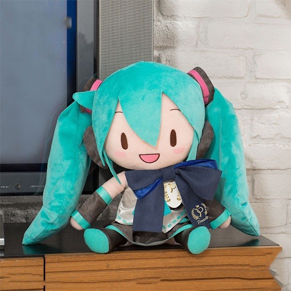 Hatsune Miku Fufu -nukke rusettisolmulla, pehmolelu, anime, syntymäpäivälahja, työpöydän koriste - Täydellinen