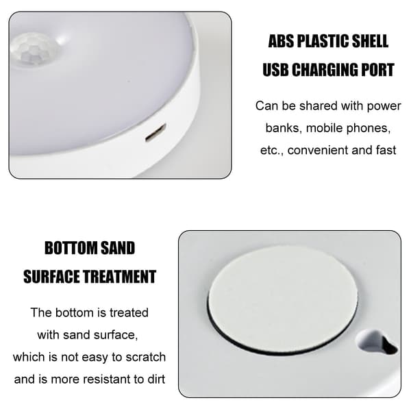 LED Indoor Lighting, Rechargeable Motion Sensor, Long-lasting Battery, Motion Sensor Night Light, Puck Light for Wardrobe, Closet, Kitchen