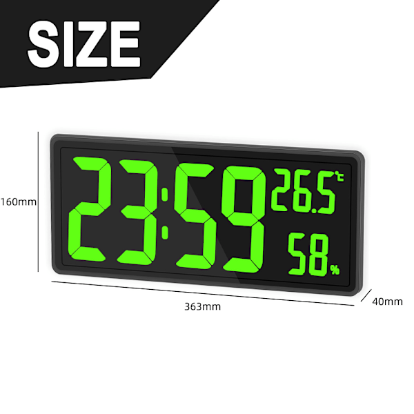 Stor digital vægur med digitalt display