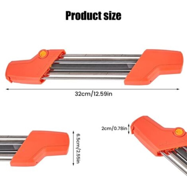 Moottorisahan teroitin 3/8 tuumaa 4,0 mm, Moottorisahan teroitustyökalu, 2-in-1 ketjuteroitin yhteensopiva STIHL 56057504303 kanssa