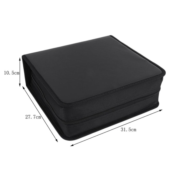 400-pack High-End PU Simulerat Läder CD-väska, DVD-förvaringsväska