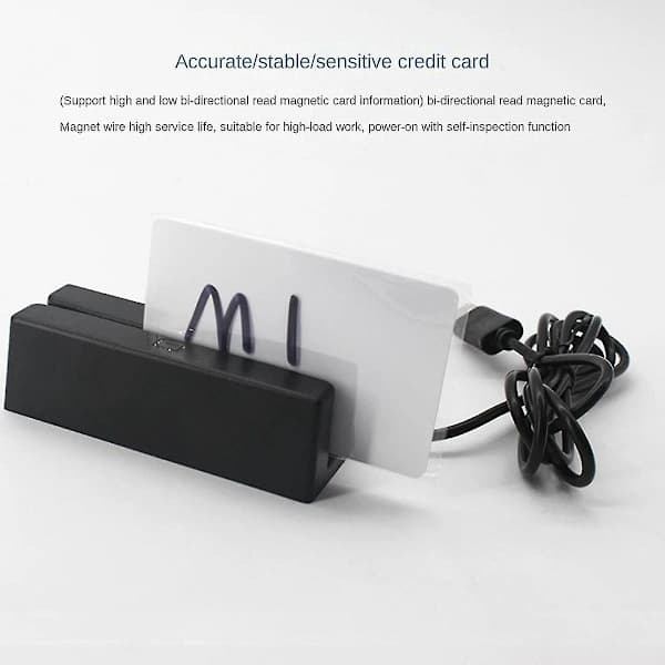 MSR90 USB Magnetremsläsare Kortläsare 3 Spår Mini Swiper för USB PC