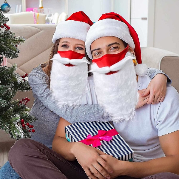 Rolig jultomte skägg kostym tillbehör - julfest nyhet