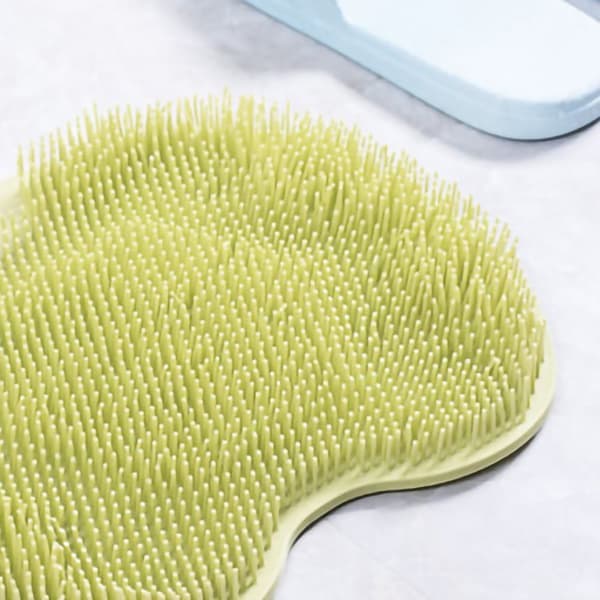 Foot Massage Scrub Mat TPR Foldable Hook Foot Scrubber Cleaning Brush With Suction Cup Green