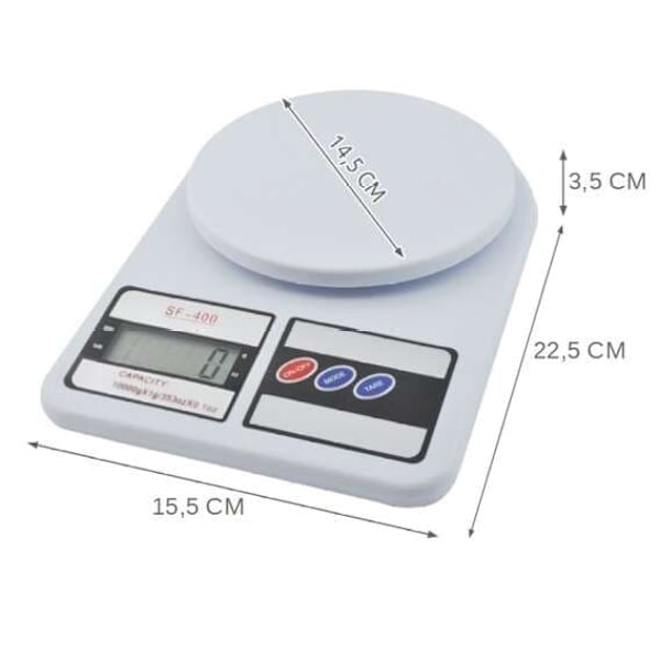Digital Vægt / Køkkenvægt - 10 kg