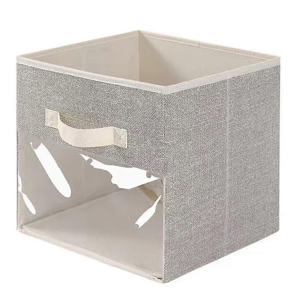 Fabric Storage Box, Transparent Wardrobe Storage Box, Foldable Storage Box C