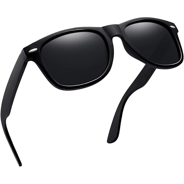 A Pair of Polarized Trendy Design Sunglasses for Men and Women (Light Black Frame with Black and Grey Lenses)