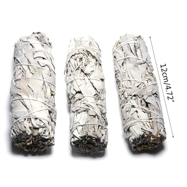 Aroma Blad Bunt Hvid Salvie Smudge Sticks Meditation Duft Smudging Ritualer Røg Værktøjer Hjem Rengøring Røgelse