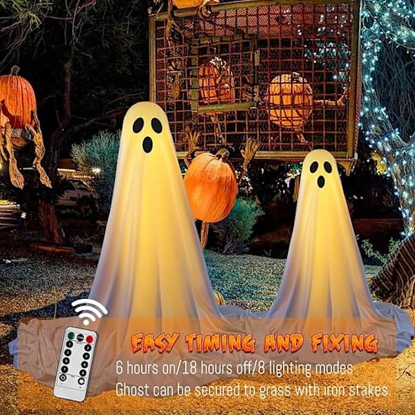 Fjernkontroll Hengende Spøkelsesdekor for Halloweenfester innendørs 1 stk
