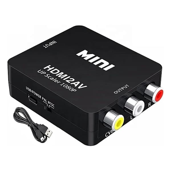 HDMI til AV/RCA 1080P Signalomformer Universell