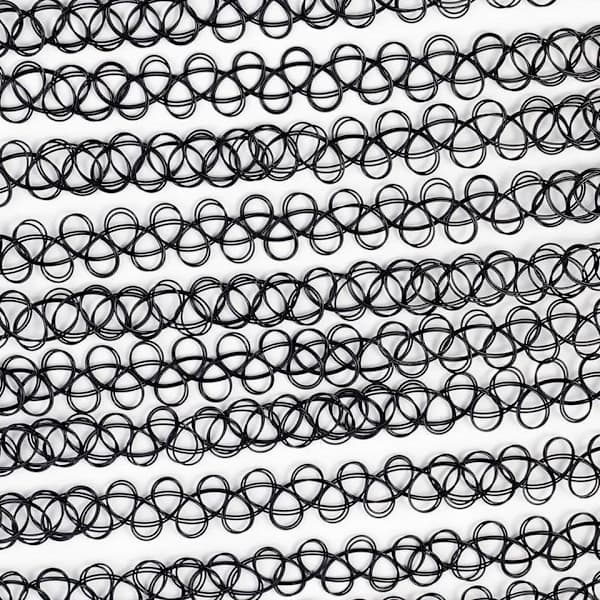12-pack Choker Kaulakoru - One size Musta
