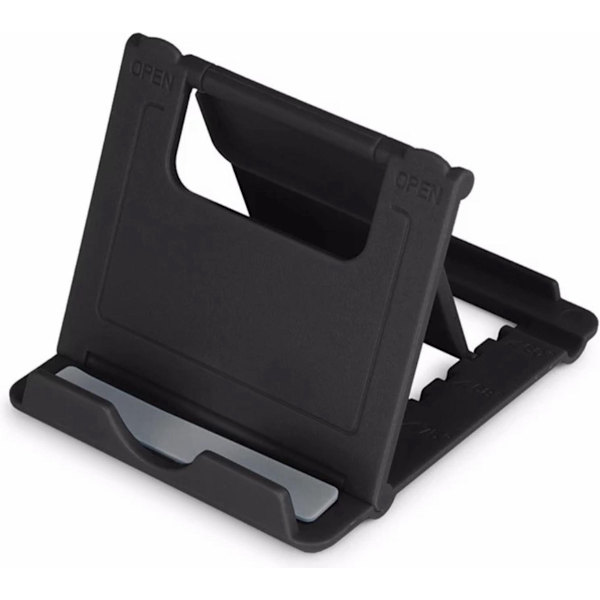 Telefon- og tablet-holder - Universal - Justerbar - Skrivebord - Sort