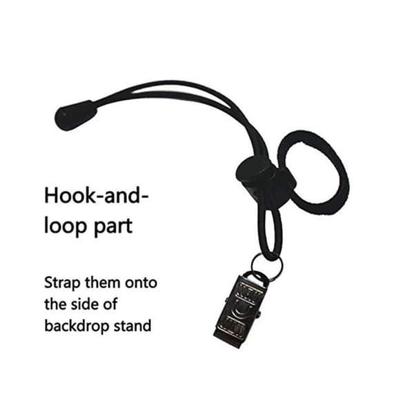 12 st/förpackning Bakgrundsklämmor Fotobakgrundsklämmor Elastisk sladd