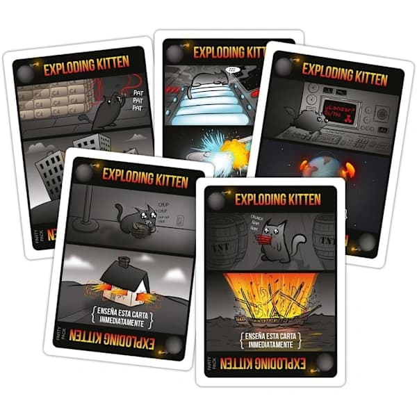 Exploding Kittens Party Pack -lautapeli espanjaksi, EKIEK04ES, 2–10 pelaajaa