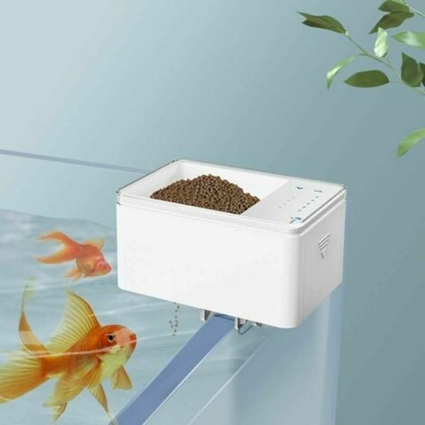 Automatisk fiskefôringsmaskin med smart digital timer. 70ml batteridrevet automatisk fôringsmaskin, ideell for akvarier og fiskedammer