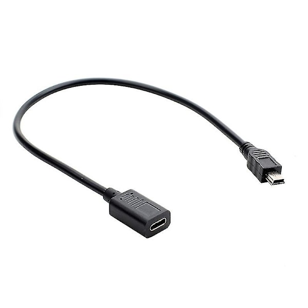 USB-C till mini USB 2.0-adapter, typ C hona till mini USB hane adapterkabel A