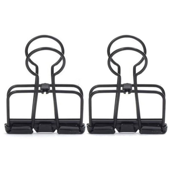 Dobbeltklemmer - KIKKERLAND - 4 cm - Sort farve - 12 stk. - Multifunktion