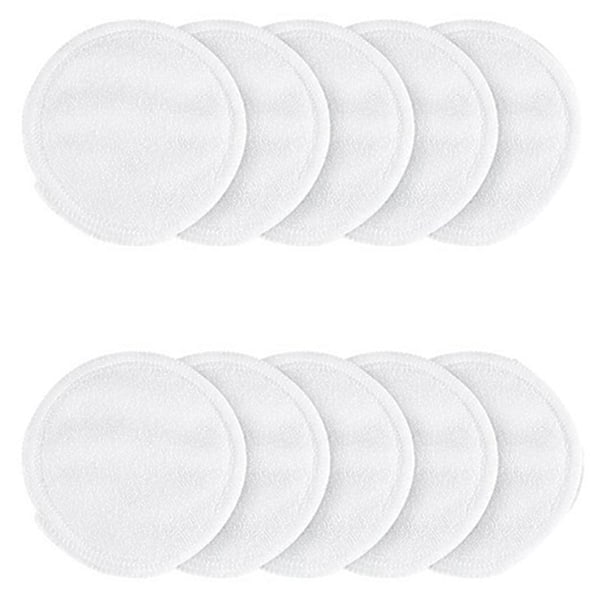 TS-10 stk Sminkefjerner Pads Vaskbar Rensebomull Gjenbrukbare Ansiktskluter Mikrofiber Naturlig Bambus