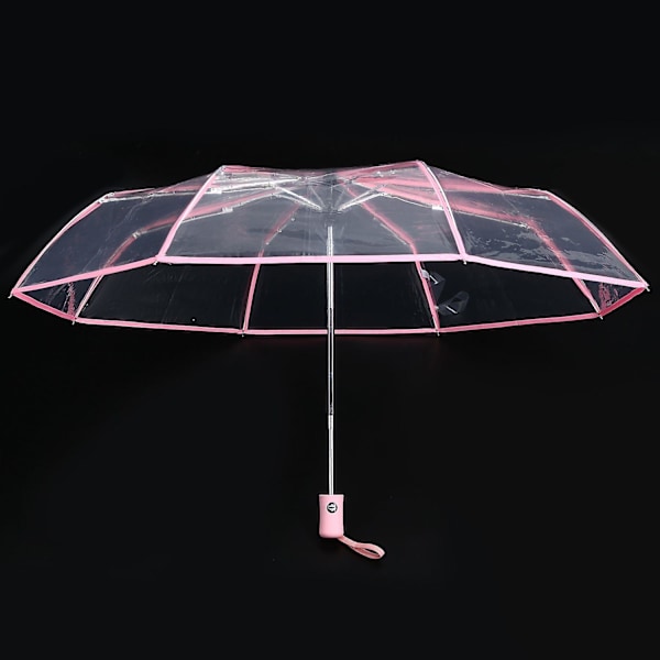 TS-2 stk. Transparent Automatisk Paraply Regn Kvinder Mænd Sol Regn Auto Paraply Kompakt Foldbar Vindtæt