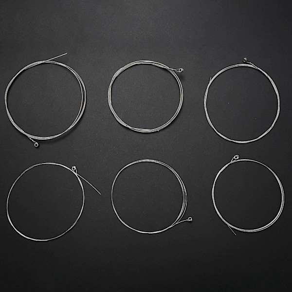 TS-2set (.008-.038) tuumaa Nikkelipinnoitetut pallopäiset 6kpl/setti valkoiset kielet kitaralle