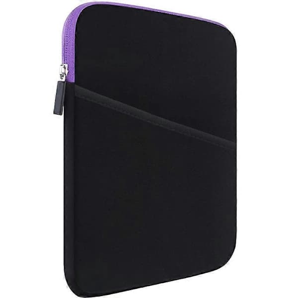 Tabletfodral med tillbehörsficka, Svart+Lilla for 12,9 tommer iPad Pro (6:e/5:e/4:e/3:e Gen) 13 tommer Surface Pro 9/8/X Beskyttelsesveske 2025:e