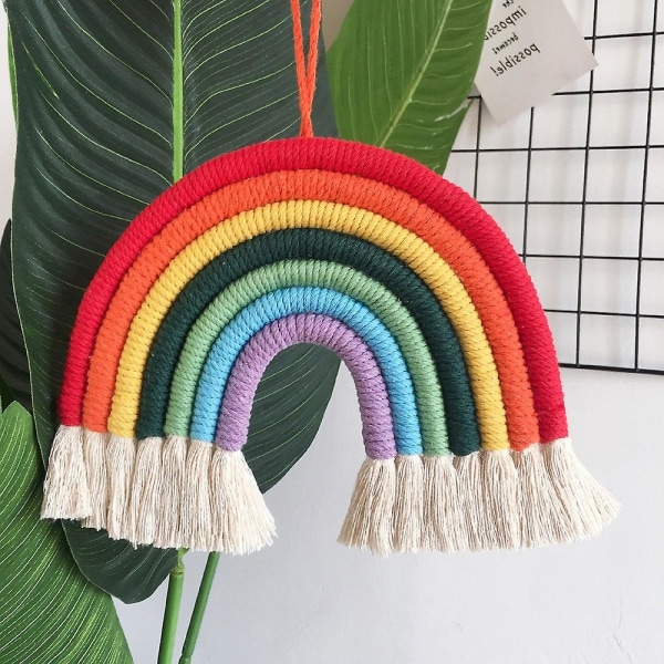 Rainbow Vägghängande Spetsvävd Dekoration - Baby Room Barnrum