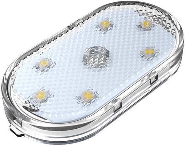 LED Bil Interiørlys, USB Genopladelig Touch Lampe Med 7 Farver, Magnetisk Montering Til Biler, Skabe Og Sengebrug, 1-pak 1-pack