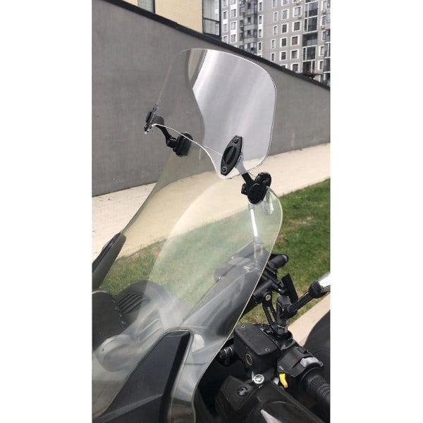 Transparent färg Universal Motorcykel Justerbar vindruta förlängning Vindruta Spoiler Deflecto