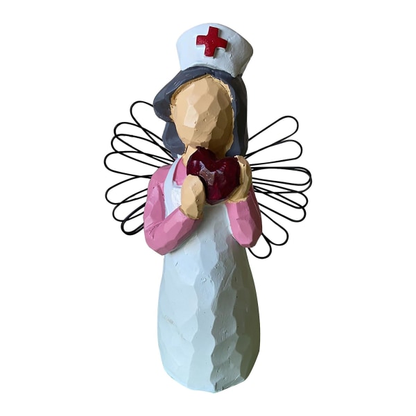 Sjuksköterska Ängel Staty Heminredning Konst Ängel Sjuksköterska Staty Ornament Multicolor