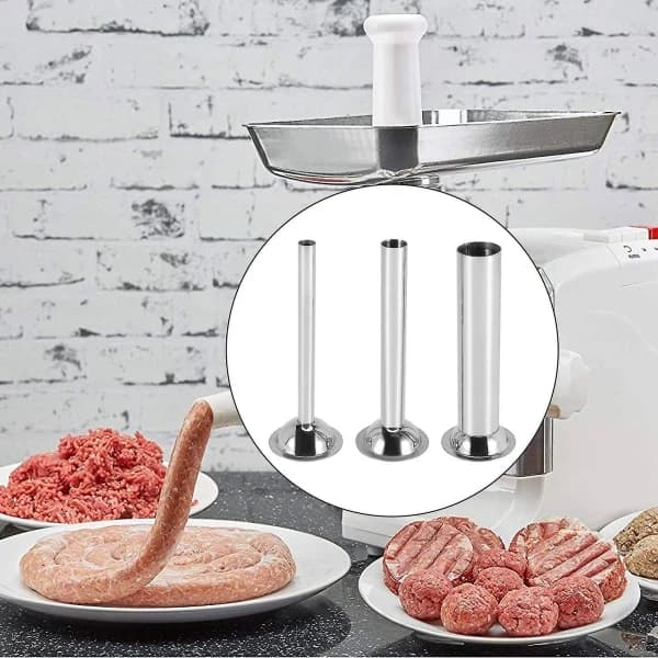 3 pølsehorn i rustfrit stål - Pølsetragte
