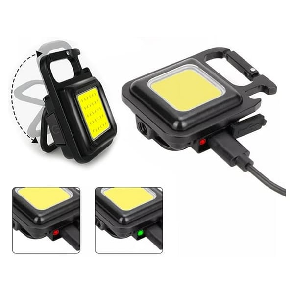COB LED Taskulamppu - Telttavalaisin magneetilla & pullonavaajalla