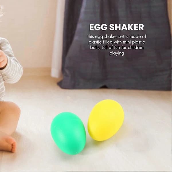 24 Egg Shakers Sett Påskeegg Maracas Egg Musikkleker 38 Plast