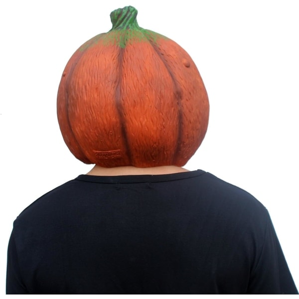 Läskig pumpa latexmask, helmask, fågelskrämma, dekoration, halloweenkostym, party