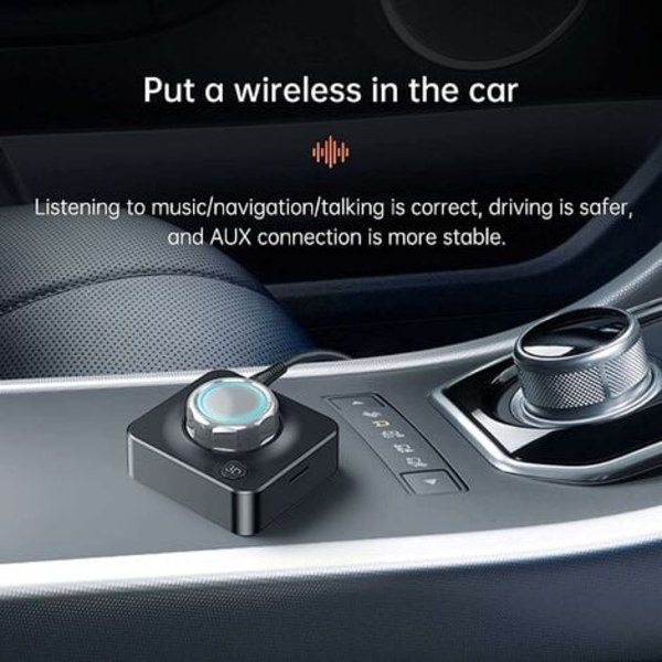 TS-Bluetooth 5.0 -vastaanotin, langaton Bluetooth-audioadapteri autoon aptX-LL -tekniikalla, alhainen latenssi, 3D-surround, 3,5 mm ja RCA-liitännät järjestelmälle