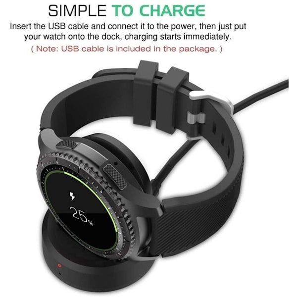 Smartwatch Oplader | egnet til Samsung Gear S3 ur