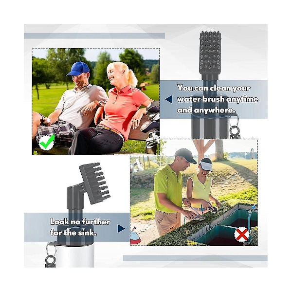 2 stk. golfkølle rengøringsbørste 6,3 tommer golfkølle rengøringsbørste golfkølle rengøringsværktøj [dB}