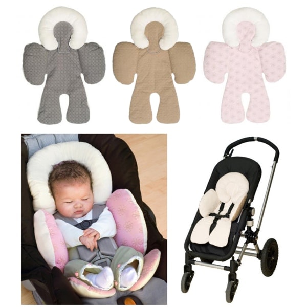 Babyvagns Sittdynor Axelvaddar Remmar Nackskydd Khaki