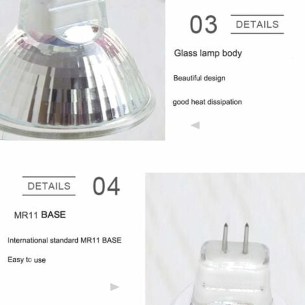 TS-MR11 GU4 LED-pære lys DC/AC 10–30V 3 W, 12V, 24V, 30W Halogenpære tilsvarende, 400 lumen, Varmhvit 3000K, LED-erstatning po