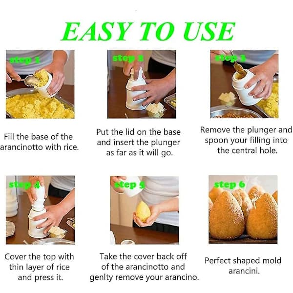 Arancini-form, DIY-form til risboller, alsidig risbollemaskine, hjemmelavet fyldt kødbolle