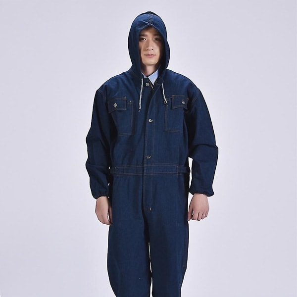 Arbejdstøj Overall Denim Jumpsuit Herre Dame Fabriksuniformer Arbejdsoverall Langærmet - Perfet 165