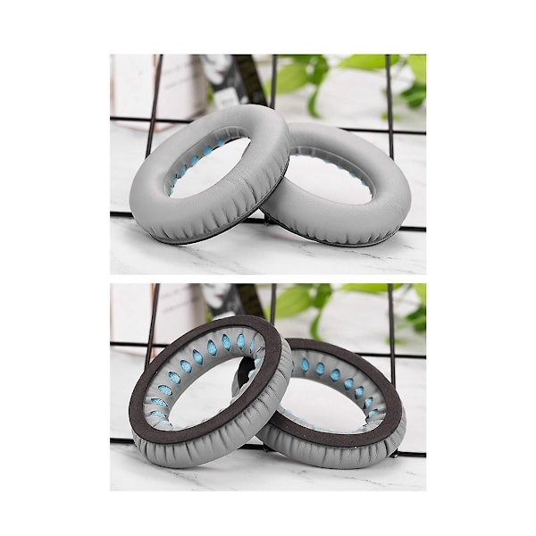 TS-øreputer for Qc35 Qc25 Qc15 Ae2 hodetelefoner erstatningsøreputer trådløse hodetelefoner Pu øreklokker svart+b