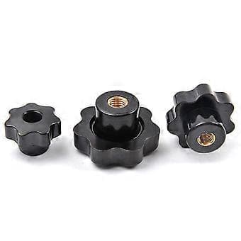 10 Pieces Comfortable Nuts with Handle Multiple Sizes Clamping Solution Star Nut for Easy Manual Adjustment M6