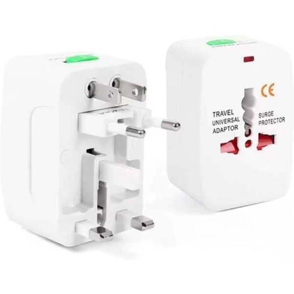 TS-Universal Reseadapter, Multifunktionell Universaladapter, Internationell 200 Länder (Frankrike, USA, Storbritannien och Australien), Allt-i-ett Reseadapter