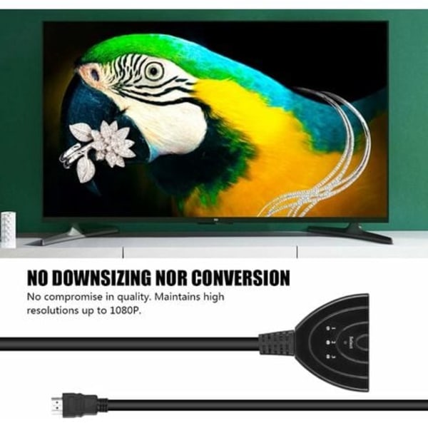 TS-Audio HDMI-konverter Videobryter 1080P Konverteringskabel for HDMI 3-i-1 Split Signal Adapter Utgang (50cm)