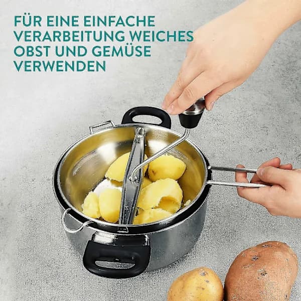 Stainless Steel Strainer, 3-Piece Sieve Insert, Baby Food Processor