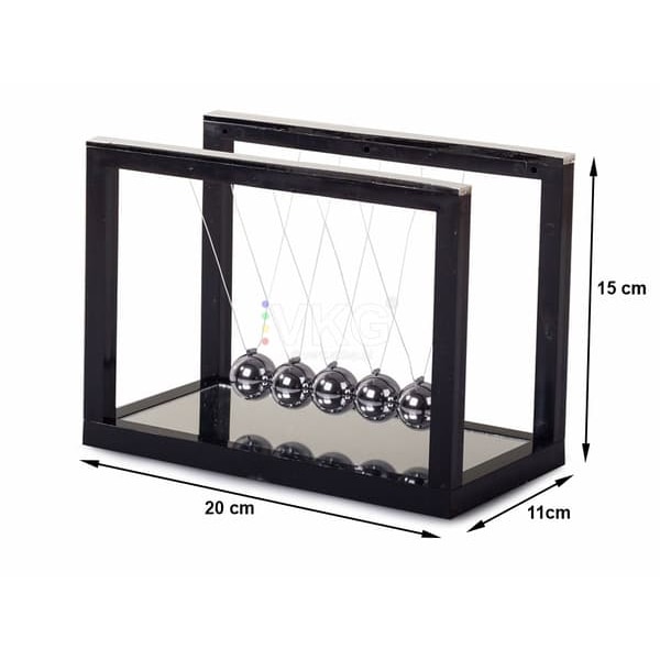 Newtons Vugge XXL - 20 cm - Med spejl
